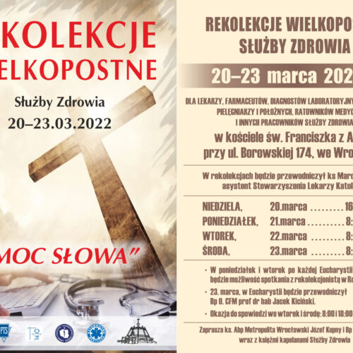 Rekolekcje Wielkopostne Służby Zdrowia