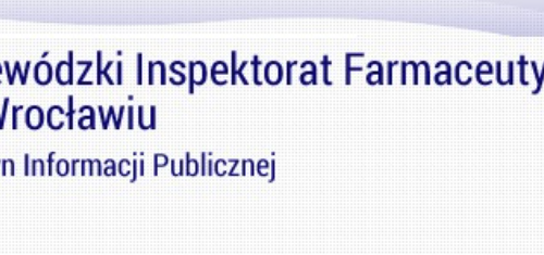 Komunikat Dolnośląskiego Wojewódzkiego Inspektora Farmaceutycznego