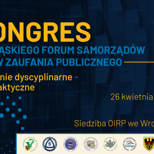 plakat kongres dolnośląskie forum zawodówsamorządów zaufania publicznego