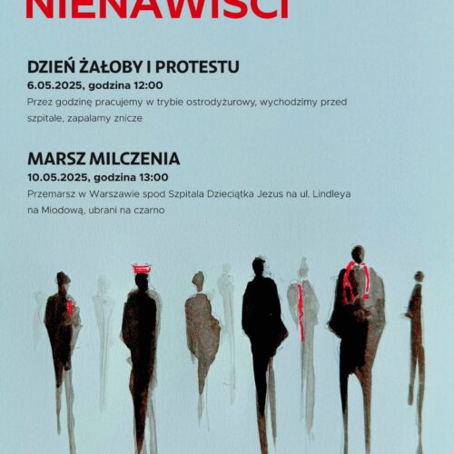 Przeciwko nienawiści – w hołdzie zamordowanemu lekarzowi i w obronie bezpieczeństwa medyków – czarny marsz milczenia medyków