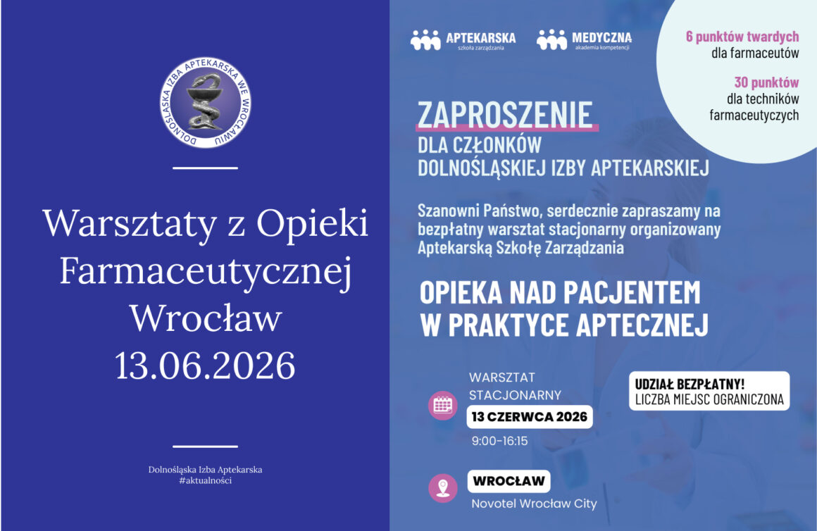 Warsztaty z Opieki Farmaceutycznej Wrocław 13.06.2026