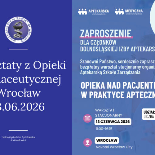 Warsztaty z Opieki Farmaceutycznej Wrocław 13.06.2026