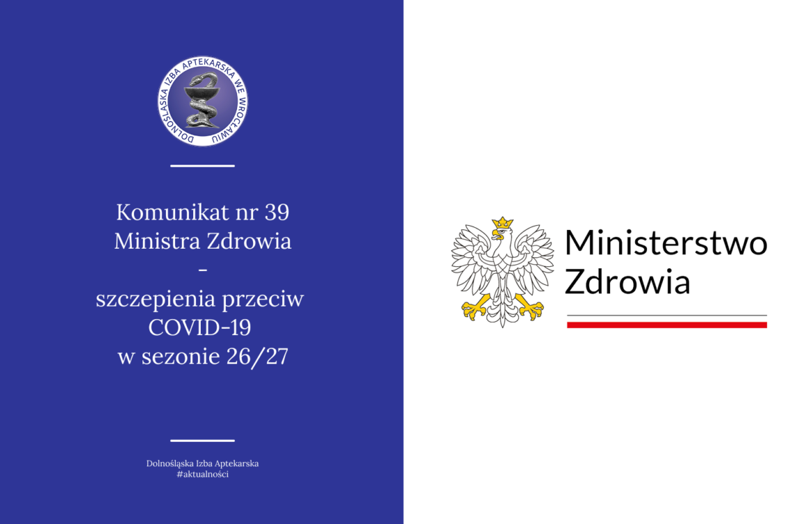 MZ_0709 Komunikat nr 39 Ministra Zdrowia w sprawie realizacji szczepień przeciw COVID-19 w sezonie 2026/2027