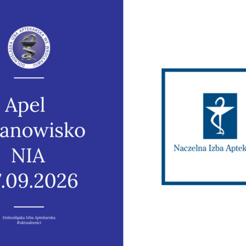 Apel i Stanowisko Naczelnej Rady Aptekarskiej z dnia 7 września 2026 r. dot. Proponowanych zmian w projekcie ustawy o zmianie ustawy – Prawo farmaceutyczne