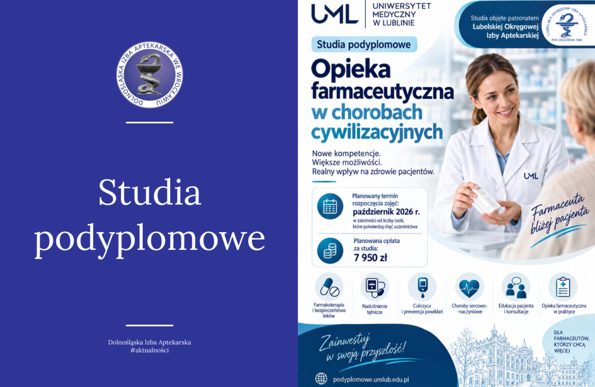 Studia podyplomowe „Opieka farmaceutyczna w chorobach cywilizacyjnych” – IV edycja (UM Lublin)