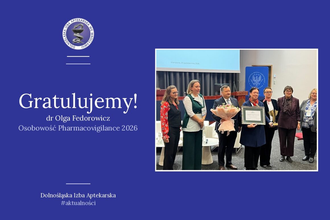 Dr Olga Fedorowicz nagrodzona tytułem „Osobowość Pharmacovigilance 2026