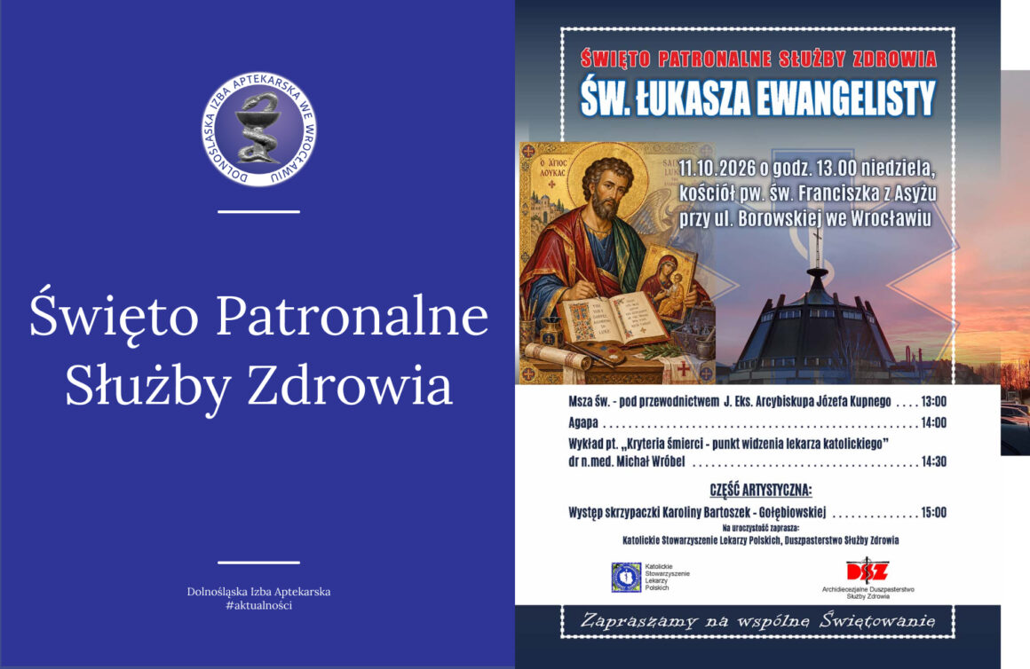 Zaproszenie na Święto Patronalne Służby Zdrowia – 11 Października 2026